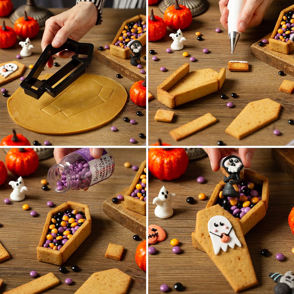 Lot Emporte-pièces 3D Halloween - Moules à Biscuits En Relief Pour Décorations De Fête