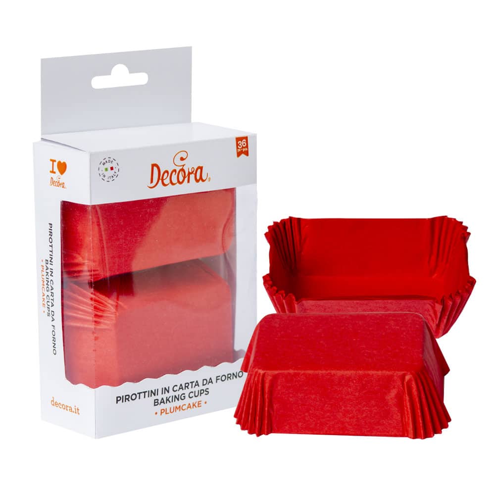 Decora Pirottini Per Tartellette Rossi 40x20 Mm | 120 Pezzi | Carta Antiaclerente Forno