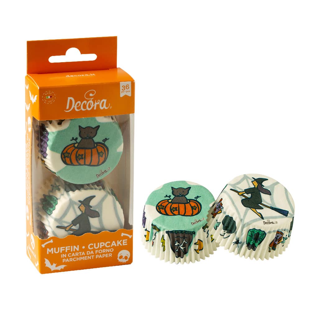 Anniversary House - 60 Pirottini Per Cupcake A Tema Halloween Con Simpatici Gonks - Carta Oleata Resistente