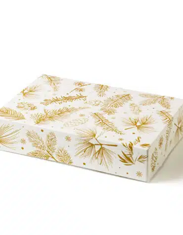 Scatola per dolci natalizia Foglie d’Oro