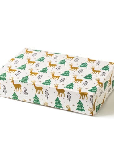 Scatola per dolci natalizia Renna Gold