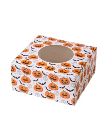 Scatola con inserto per Cupcakes e dolcetti Zucca