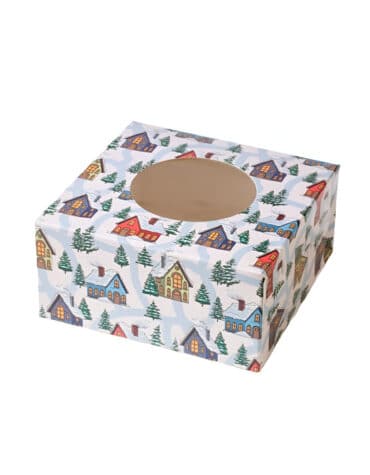 Scatola con inserto per Cupcakes e dolcetti Casette