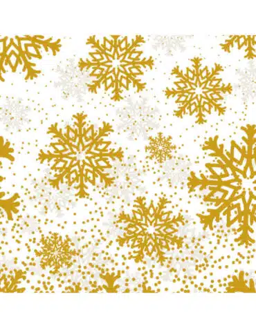 Scatola con inserto per Cupcakes e dolcetti Stelle di Ghiaccio Oro