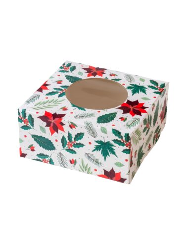 Scatola con inserto per Cupcakes e dolcetti Stella di Natale