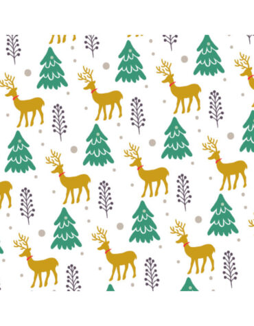 Scatola con inserto per Cupcakes e dolcetti Renna Gold