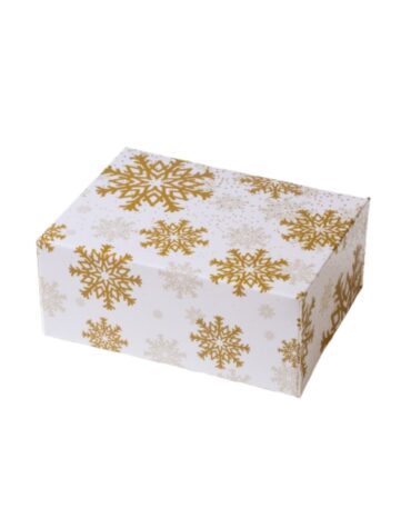 Scatola Happy per dolcetti Stelle di Ghiaccio Oro