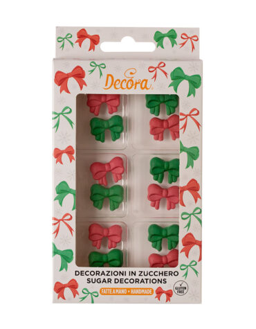Fiocchetti Rossi e Verdi in zucchero