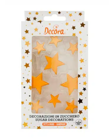 Stelle dorate in zucchero