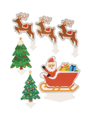 DecoKit 2D in Zucchero Babbo Natale con Slitta