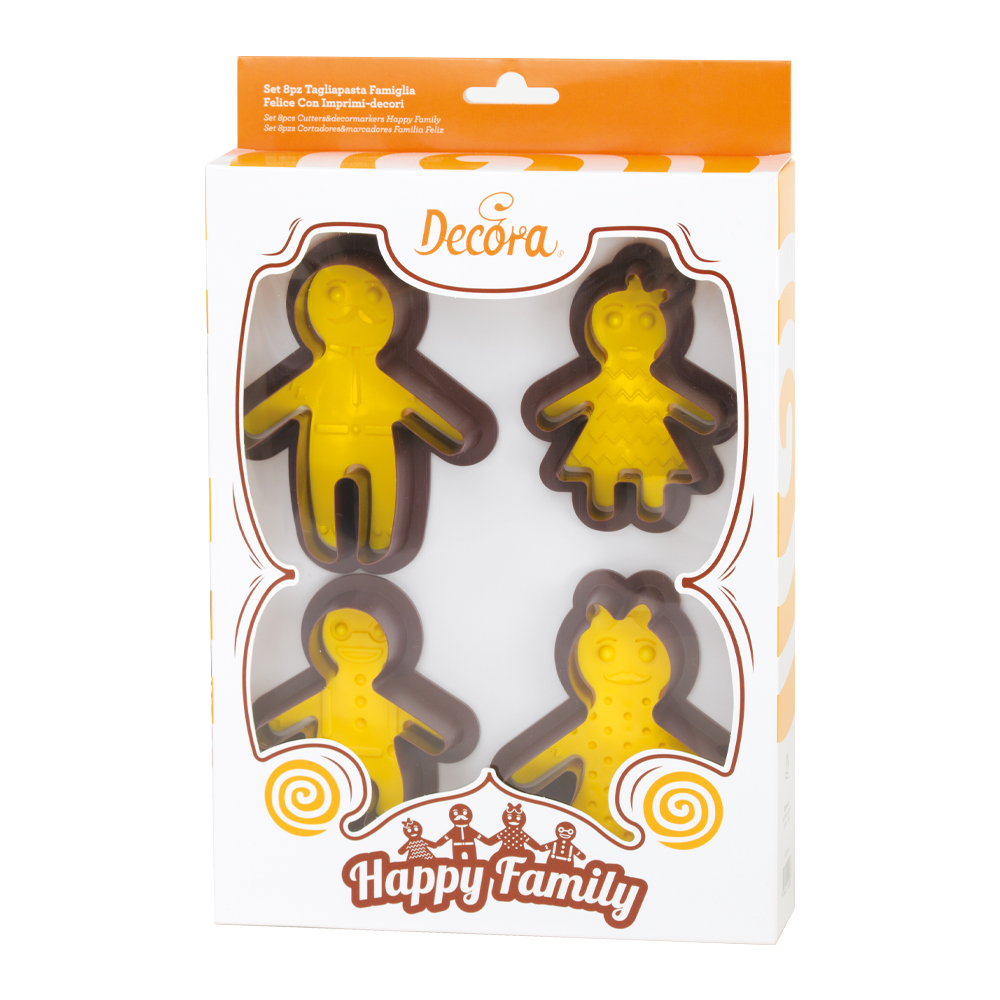 Coupe-pâtisserie Happy Family avec décorations en relief - Decora