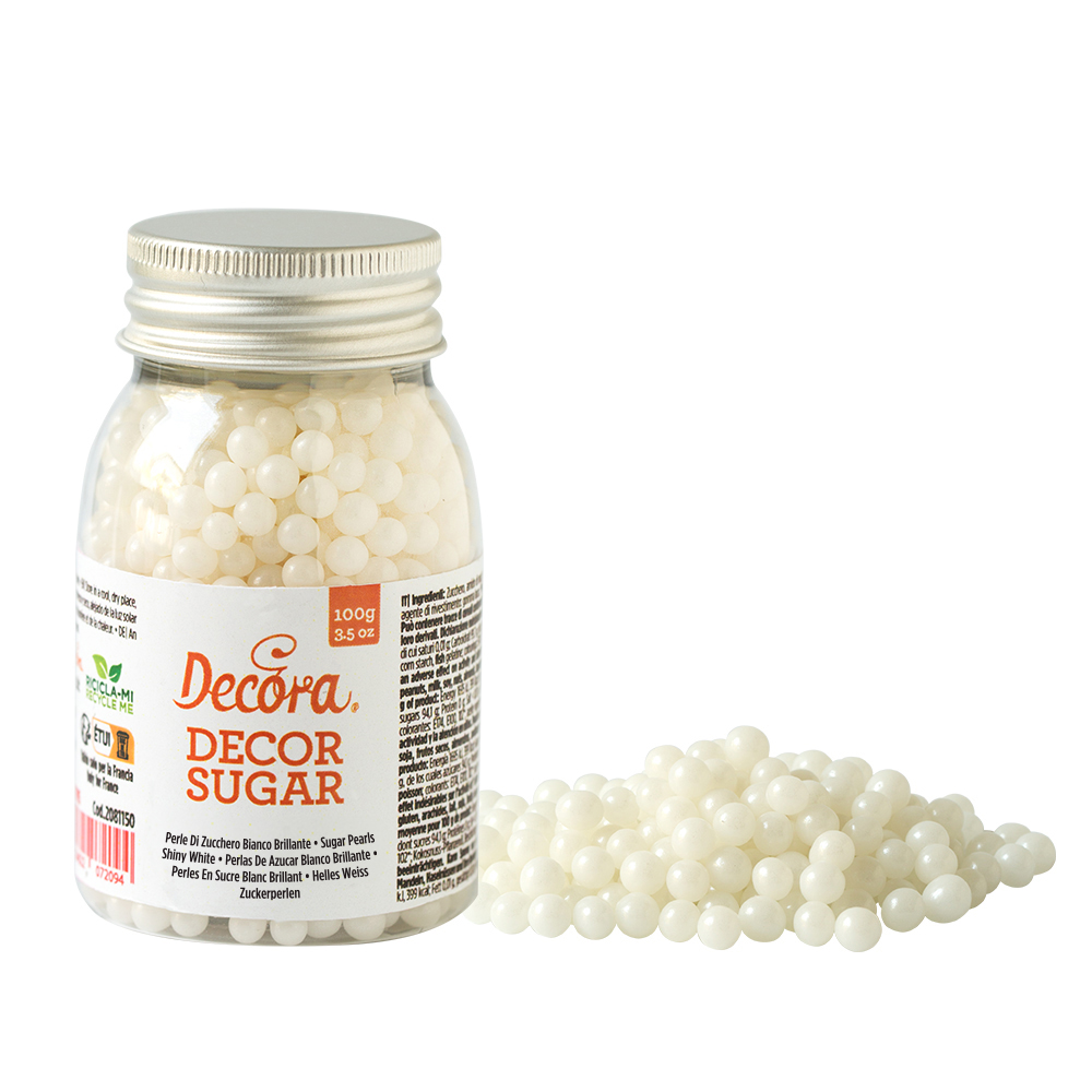 Perles de sucre blanc brillant - Decora