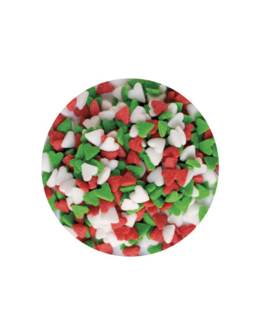Sprinkles Mix Cuoricini Rosso Bianco e Verde