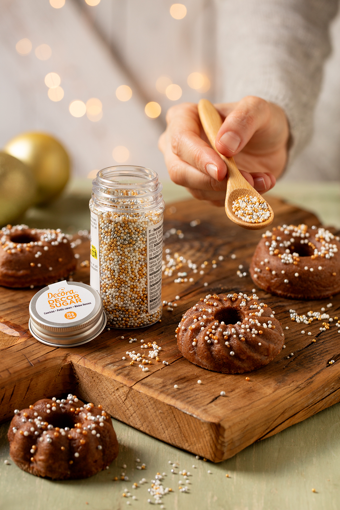 Sprinkles Mix Perline Oro e Bianco - immagine 2