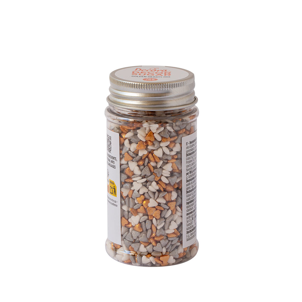 Sprinkles Mix Cuori Oro e Bianco