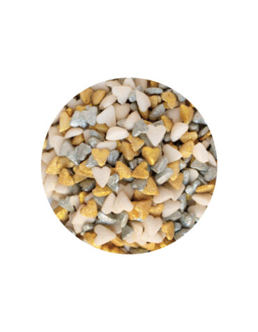 Sprinkles Mix Cuori Oro e Bianco