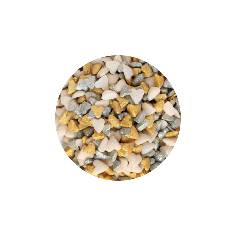 Sprinkles Mix Cuori Oro e Bianco - immagine 4