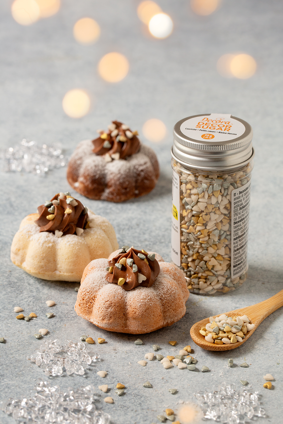 Sprinkles Mix Cuori Oro e Bianco - immagine 3