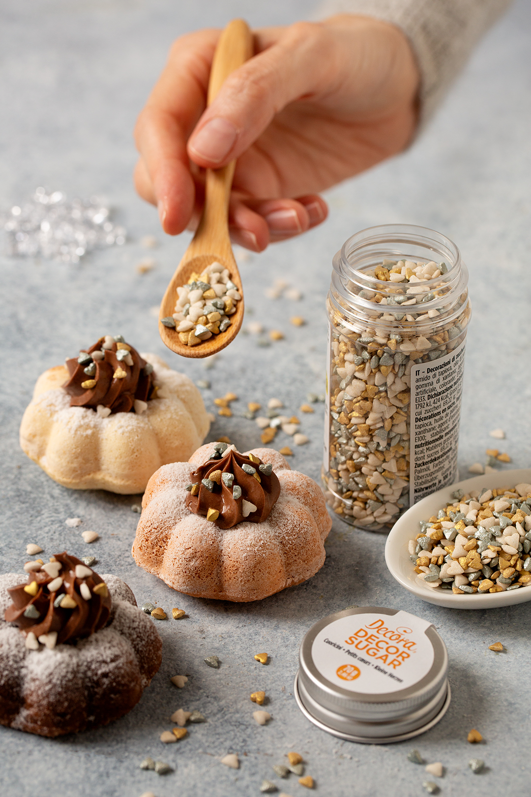 Sprinkles Mix Cuori Oro e Bianco - immagine 2