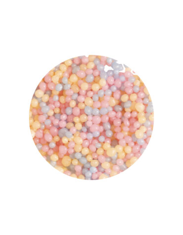 Perline di zucchero rosa giallo e azzurro perlato 1 Kg