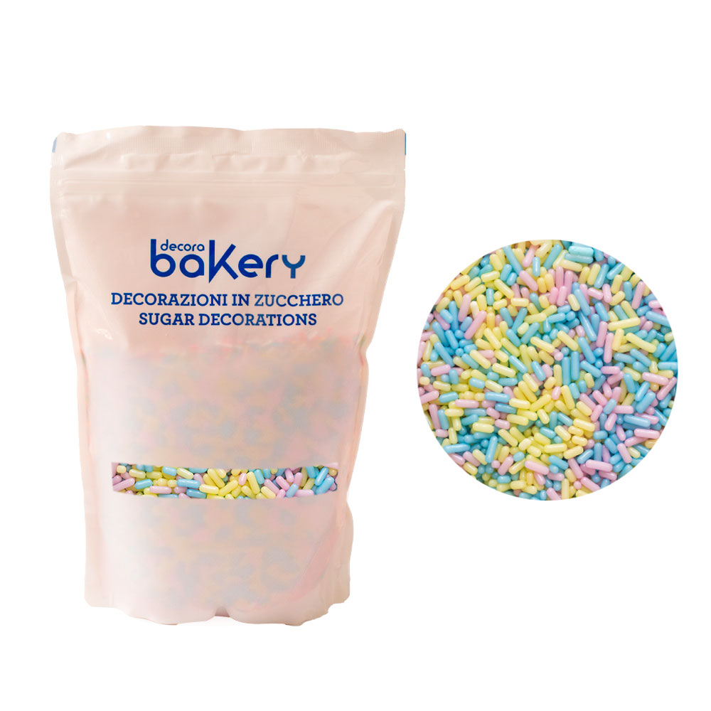 Bastoncini di zucchero Colori Perlati 1 Kg
