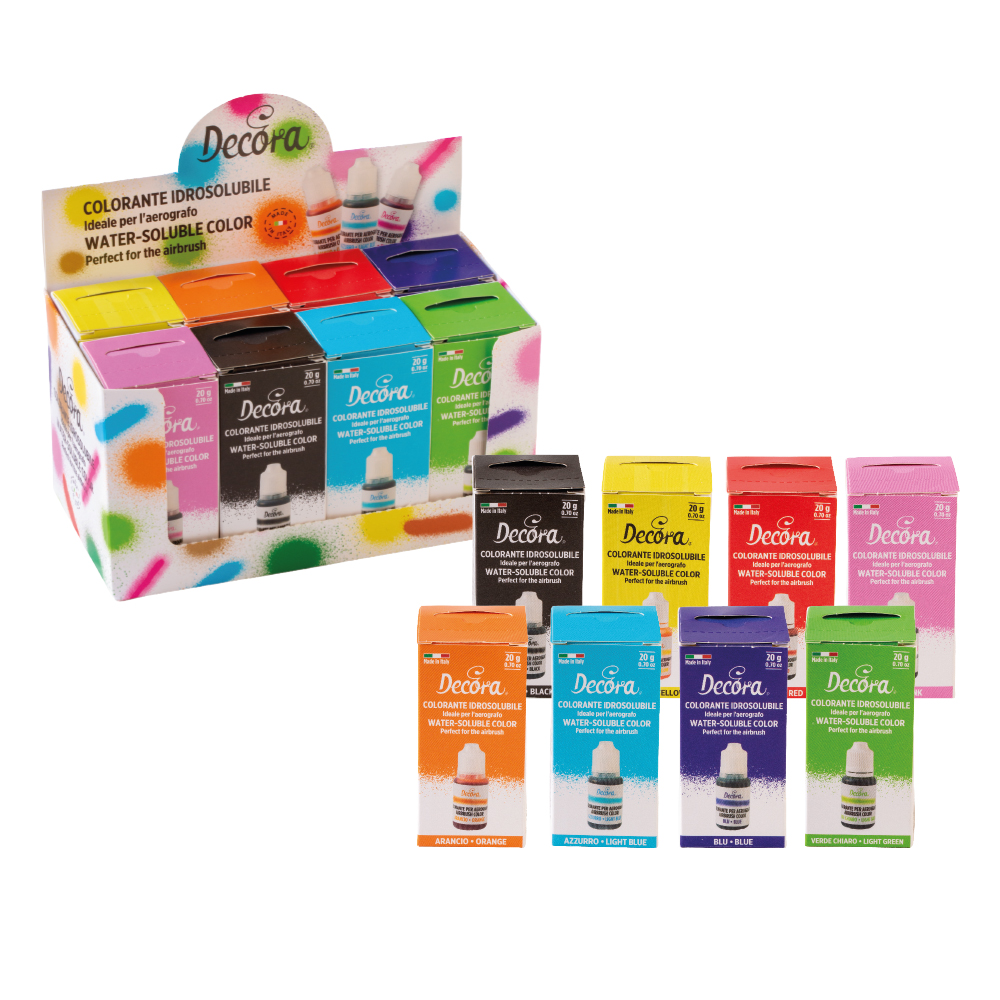 Set Coloranti Idrosolubili per Aerografo Basic